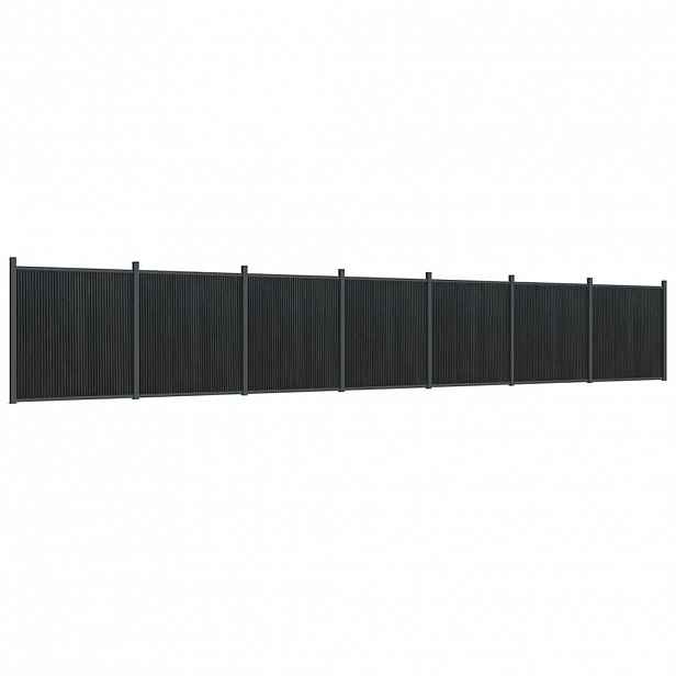vidaXL Plotový dílec šedý 1 218 x 186 cm WPC