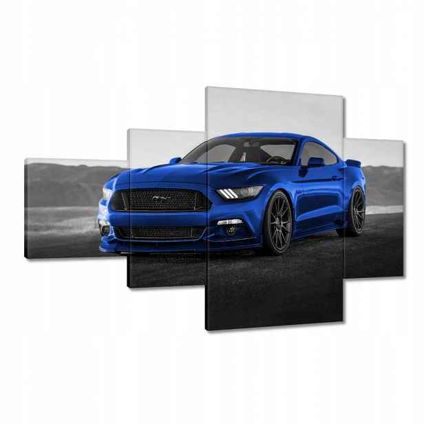Obrazy 130x80 Modrý Ford Mustang