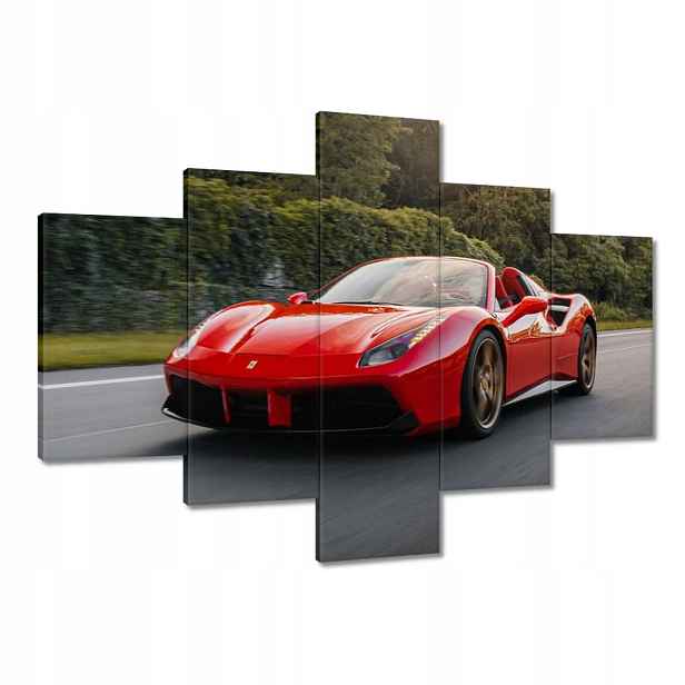 Obrazy 100x70 Červené Ferrari Cesta