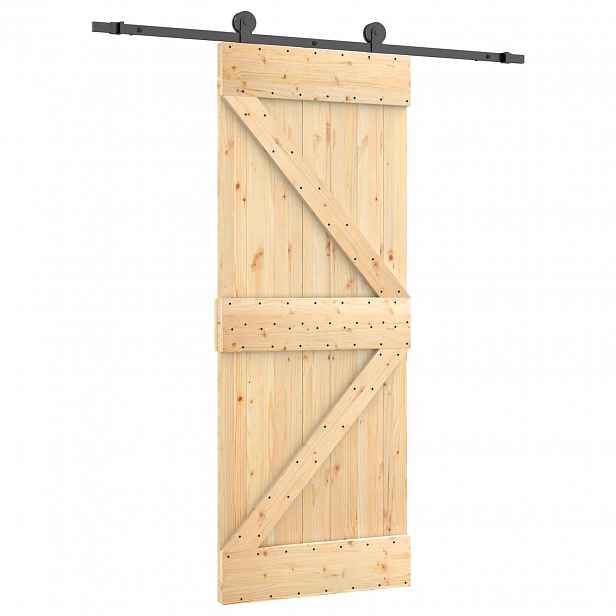 vidaXL Posuvné dveře 70 x 210 cm Masivní borové dřevo (neupravené)
