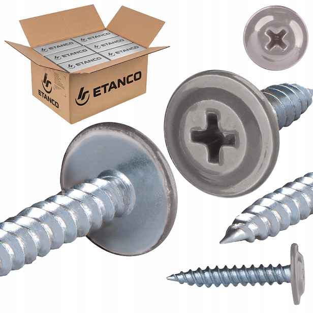 Podložkové vruty do dřeva 4,2 x 25 mm Ral 9007 2000 ks Etanco Gm-s