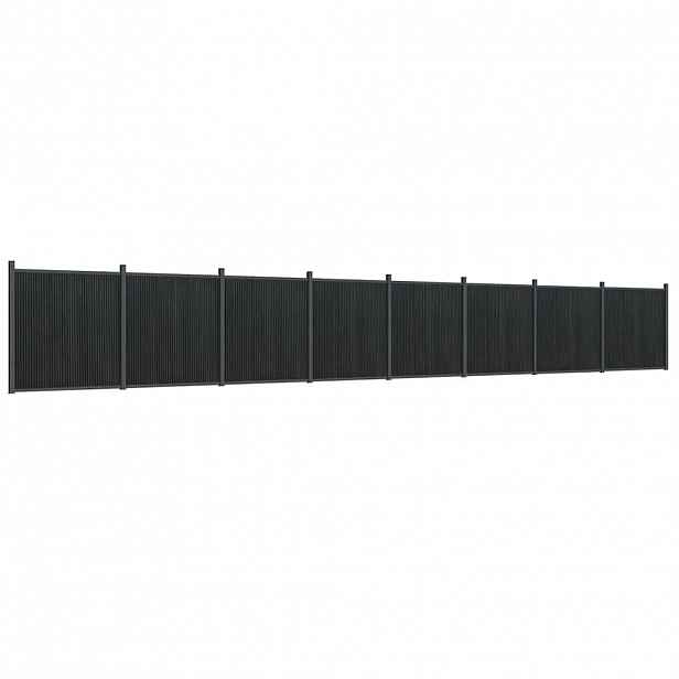 vidaXL Plotový dílec šedý 1 391 x 186 cm WPC