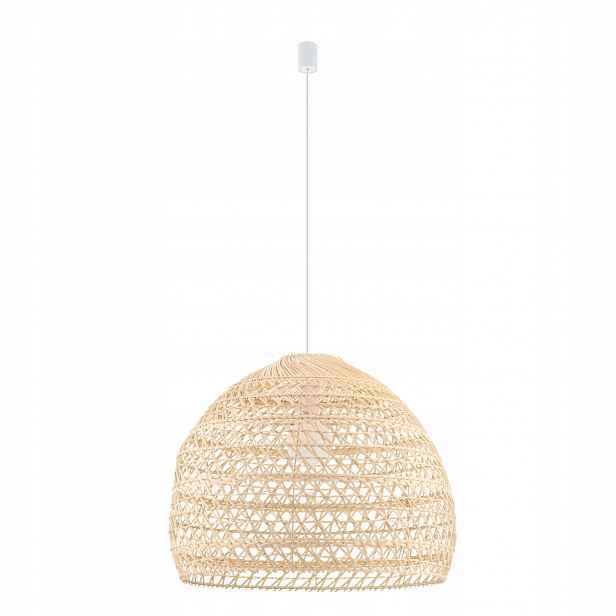 Závěsná lampa Boho béžová s dekorativním akcentem nad stůl Nowodvorski