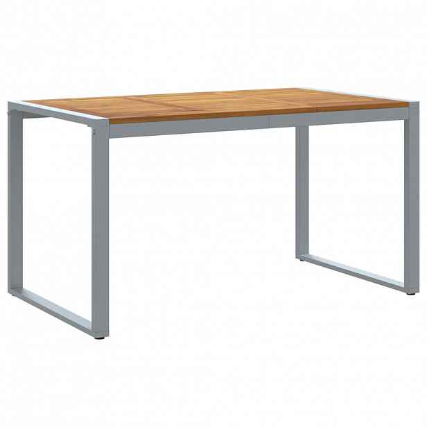 vidaXL Zahradní stůl Šedá 140 x 80 x 75 cm Masivní akátové dřevo