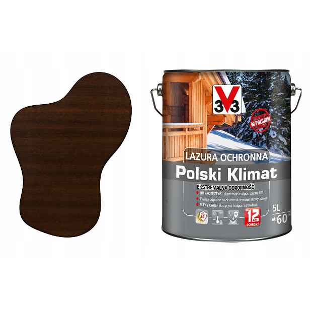 3V3 Výkonný lakovací nátěr pro střešní krytinu Impregnát na vodu Uv pro dřevo Extra Eko