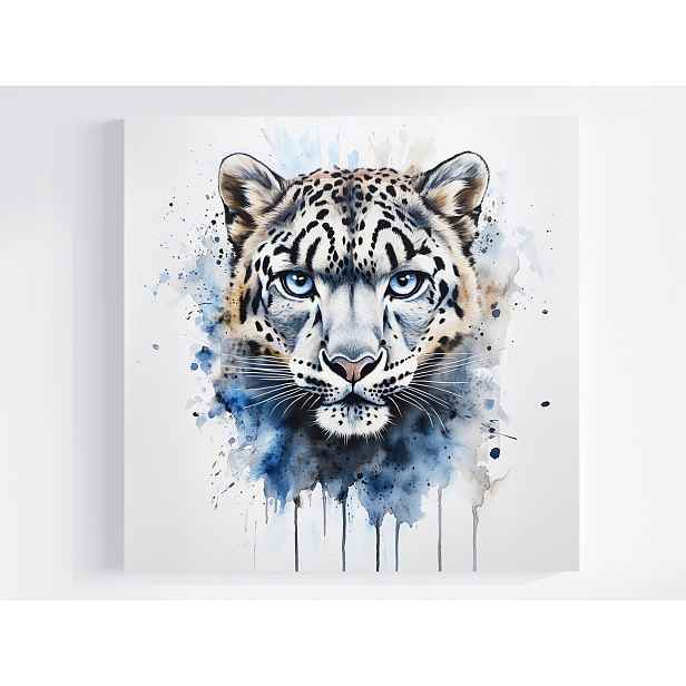Obraz Na Plátně Canvas Zvíře Kočka Leopard Sněhová Pantera Portrét 50x50