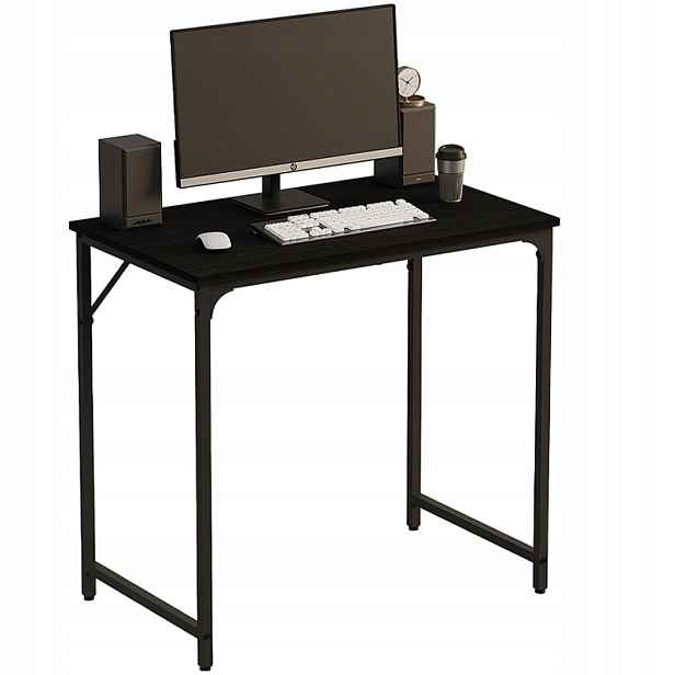 Počítačový Stůl, Černý Industriální Stůl Do Kanceláře, Moderní Loft, 80 CM