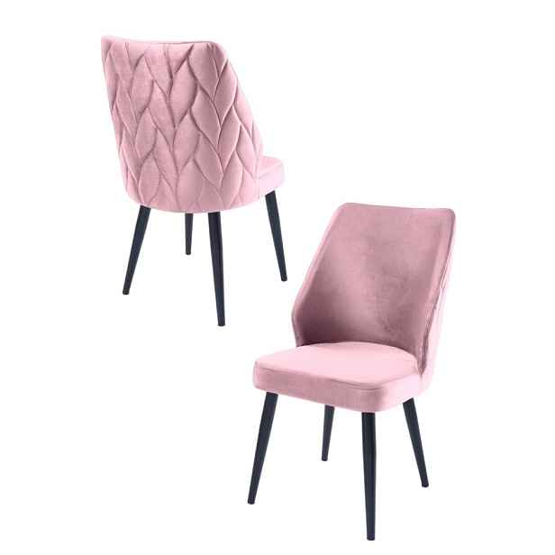 Sada židlí (2 kusy) Pufi - Lilac, Black