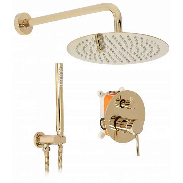 Sprchový set pod omítku Lungo zlatý box (REA-P4110) /ka/