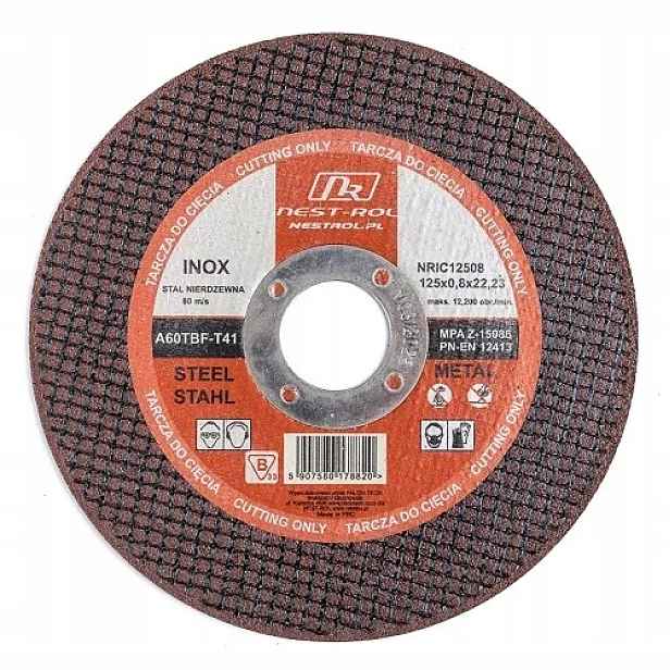 Kotouč na řezání kovu z oceli Inox 125x0,8 mm 50 Kusů