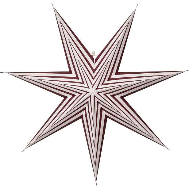 Papírová hvězda průměr 60 cm Star Trading Stripe - červená