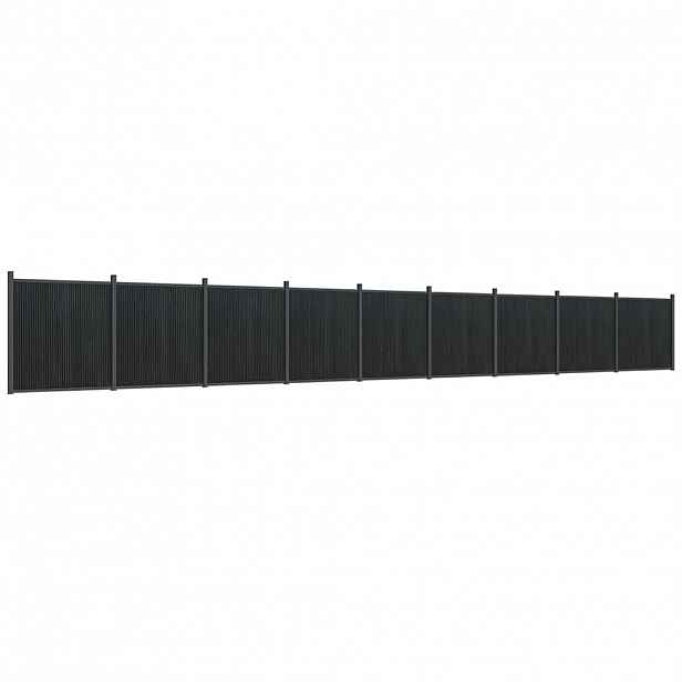 vidaXL Plotový dílec šedý 1 564 x 186 cm WPC