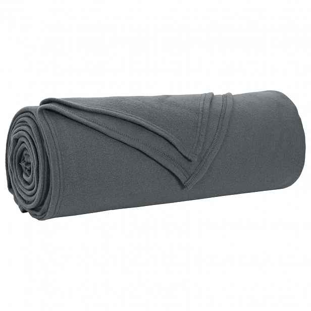 vidaXL Přehoz Tmavě šedá 210 x 140 cm 0.41 kg Fleece