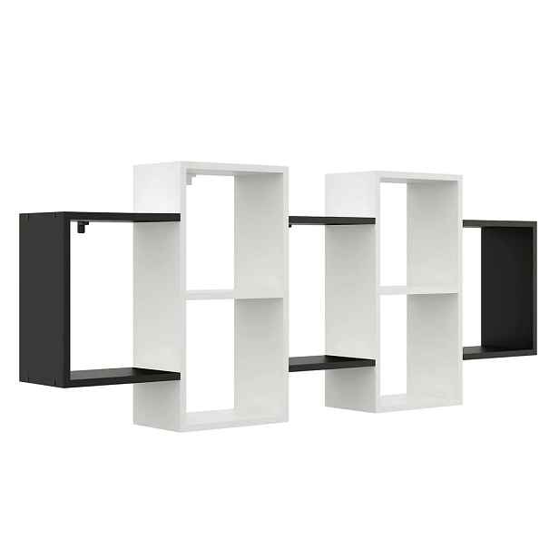 Casarredo Závěsná police RIPIANO II – bílá/černá