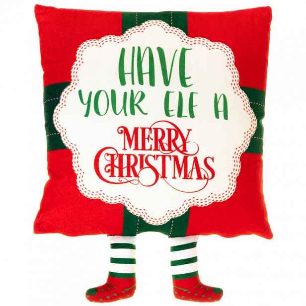 MAXXIVA® 86710 Deko-Kissen Sofakissen Merry Christmas 40 x 40 cm Weihnachtselfe