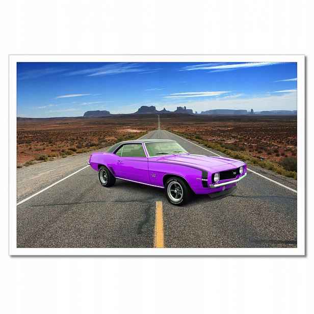 Plakáty v rámu 60x40 Fialový Chevrolet Ss