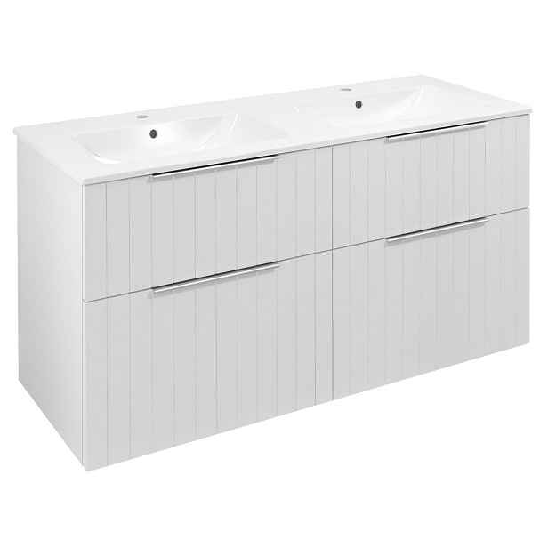 Sapho CIRASA STRIP umyvadlová skříňka 118,4x64x46cm, bílá mat