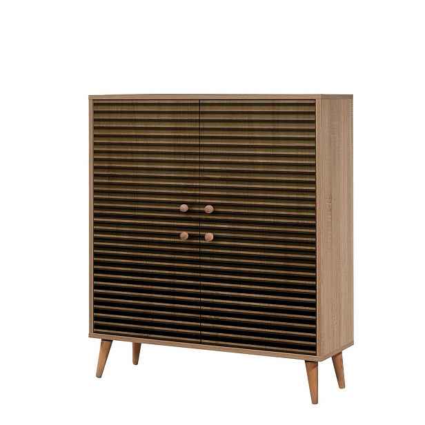 Skříňka Mega Sonoma Oak Stripes II