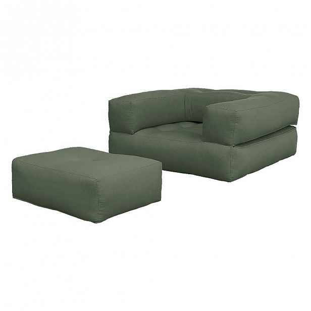 Variabilní křeslo Karup Design Cube Olive Green