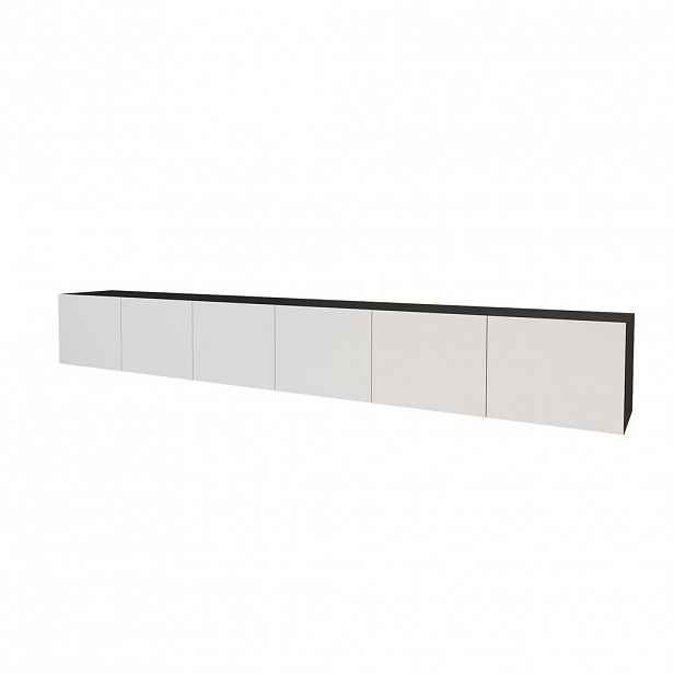 ALTDECOR NÍZKÁ komoda ELIO-W 3x100x40x40 cm – černá / bílá