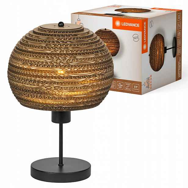 Stolní lampa Stojící Dekorativní stolní lampa E27 Hnědá Usb-c Decor