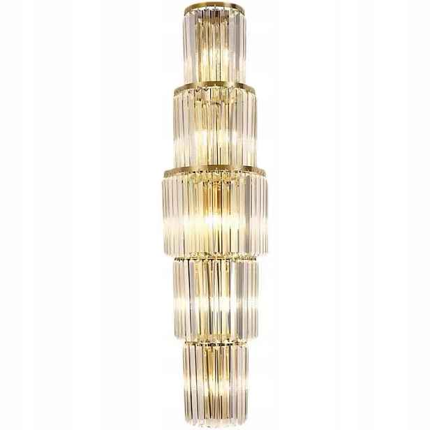Bretana křišťálová nástěnná lampa zlatá H80 cm 5xE14