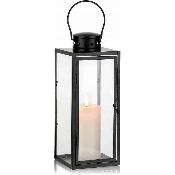 Lampa Na Svíčku 35 CM Černá Nuptio Zahrada Terasa Balkon Kov r12