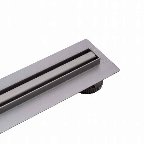 Lineární odtok Slim Low ProLine Gun Metal 100 cm úzký
