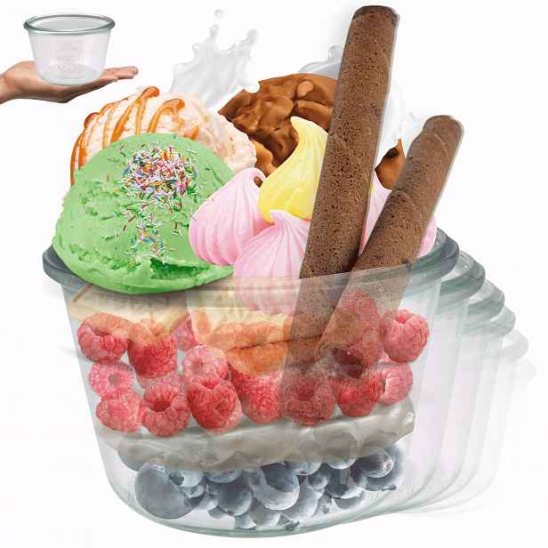 Sklenice Weck 370 ml sklenice Mold na dezerty pohárky 12 Ks