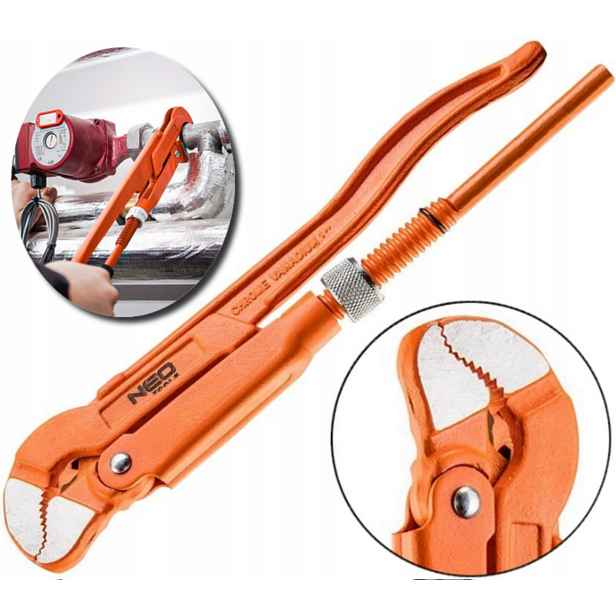 Stavitelný klíč pro trubky 1.0" 330 mm typ S Neo CrV leštěné čelisti Pro
