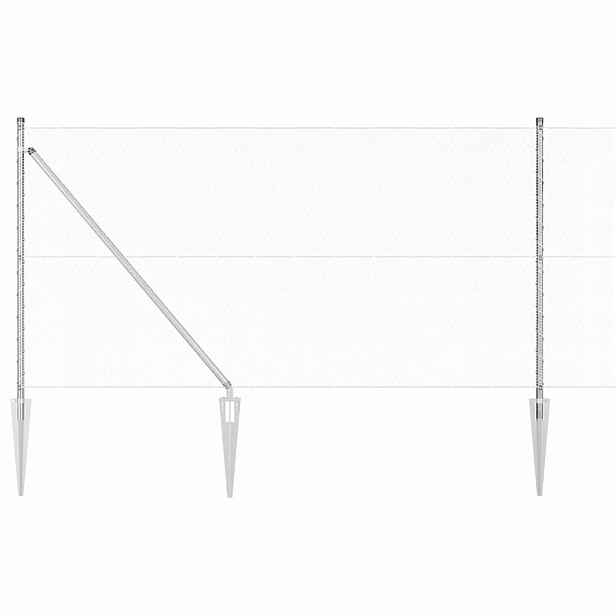 vidaXL Hexagonální plot s podpěrou 50 x 1,4 m Pozinkovaná ocel