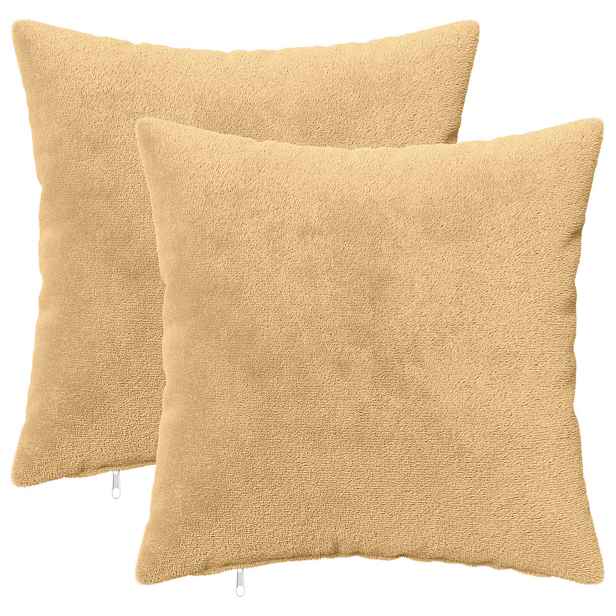 vidaXL Povlak na polštář 2 ks HEERLEN Taupe 45 x 45 cm Flanel