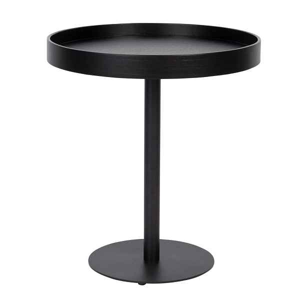 Kulatý odkládací stolek s deskou v dubovém dekoru ø 40 cm Yuri S – White Label