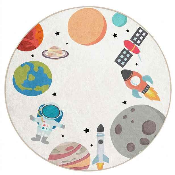 Pratelný dětský hrací koberec ø100 cm Space Trip – Mila Home