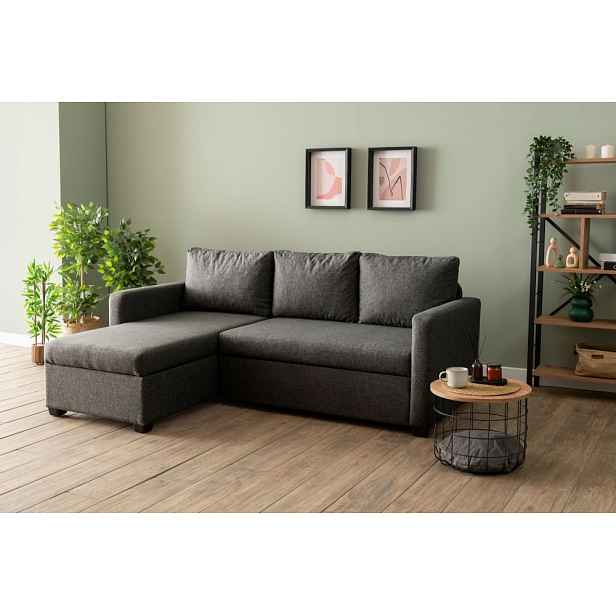 Rohová rozkládací pohovka Kado - Dark Grey