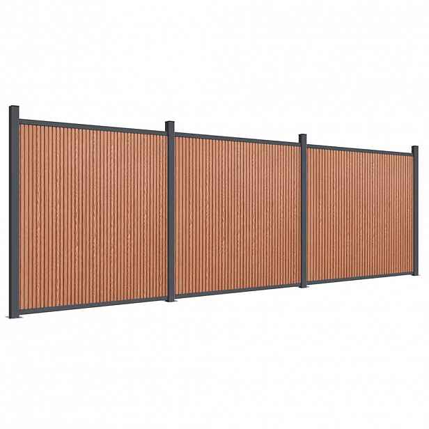 vidaXL Plotový dílec hnědý 526 x 186 cm WPC