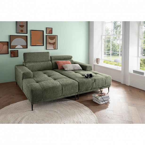 Livetastic POHOVKA BIG SOFA, textil, tmavě zelená