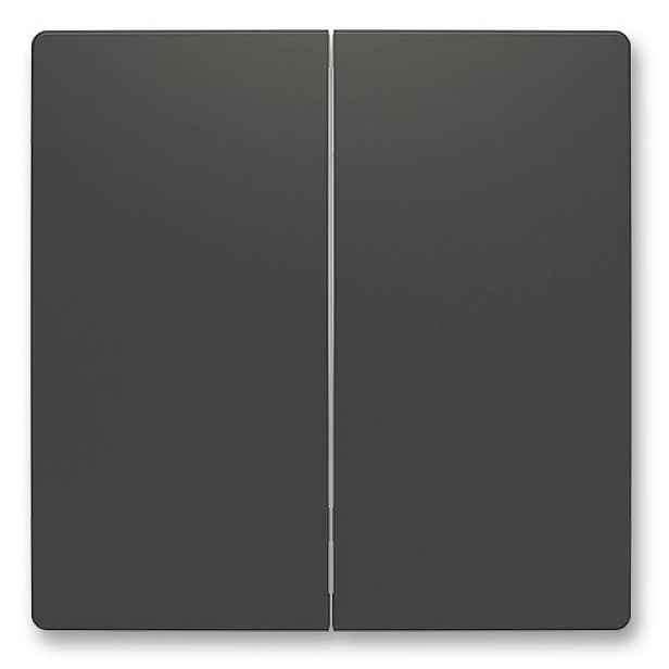 ROZBALENO Kryt 2nás pro smart switch (BLE, FoH) ZONI mat.černá ABB