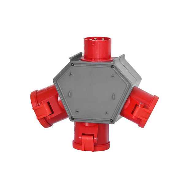 Rozbočka silový konektor 32A/5P gn.3x32A/5P