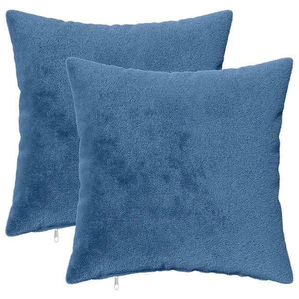 vidaXL Povlak na polštář 2 ks HEERLEN Světle modrá 45 x 45 cm Flanel