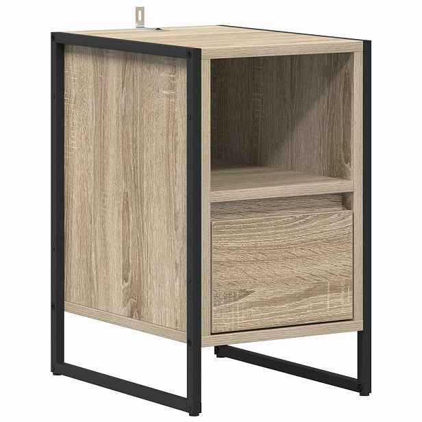 vidaXL Noční stolek Dub sonoma 39,5 x 30 x 50 cm Kompozitní dřevo