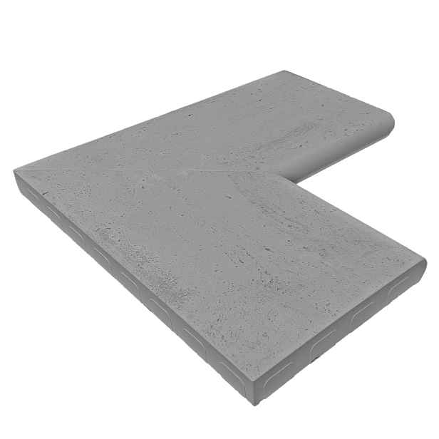 Lem bazénový vnitřní roh Presbeton VERTO reliéfní šedá 600×600×45 mm