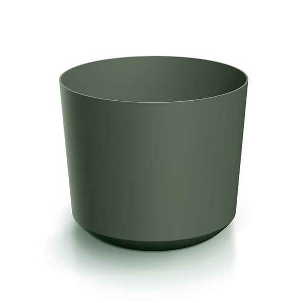 Prosperplast Plastový květináč TUBOS tmavě zelený matný, varianta 12,8 cm