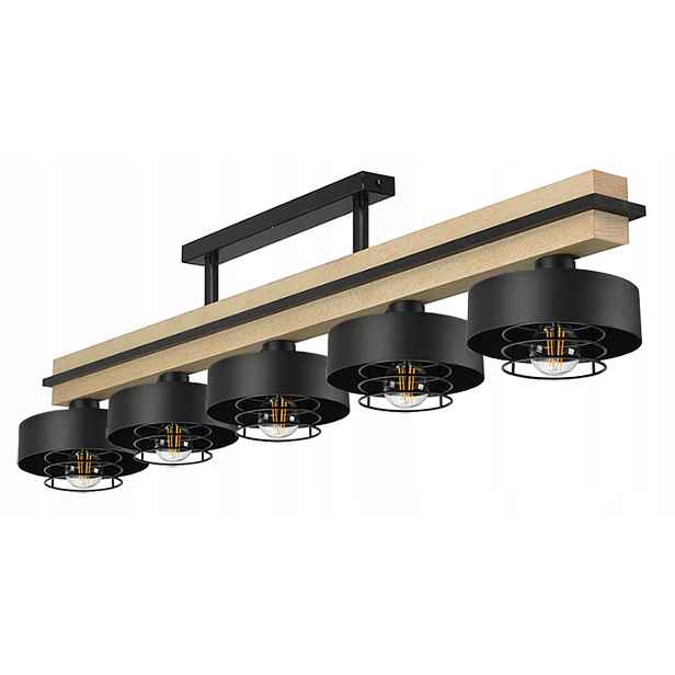 Velká Stropní Lampa Stropní Svítidlo Led E27 Dřevěná Do Kuchyně Obývacího Pokoje