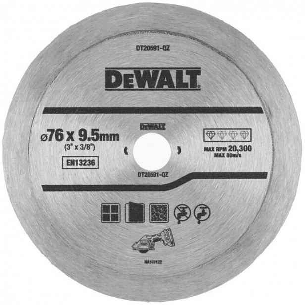 DeWALT - Diamantový řezný kotouč na obklady 75x9,5 mm DT20591