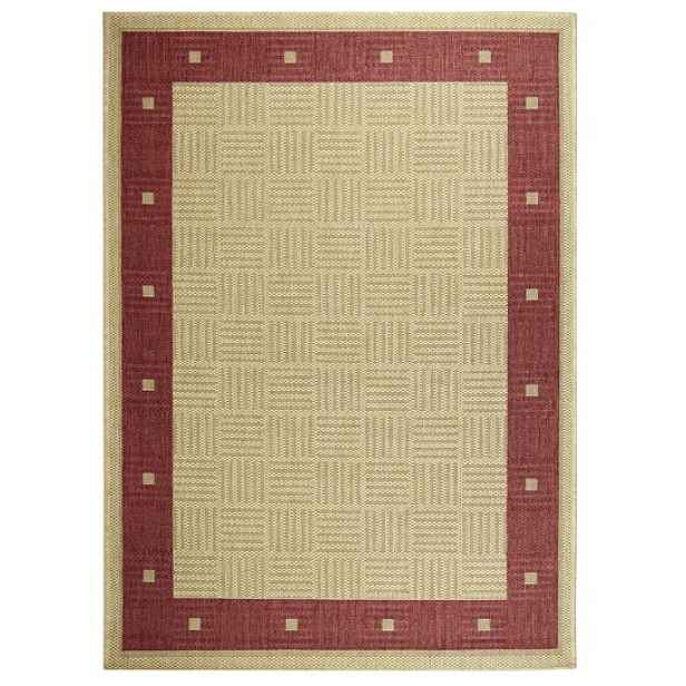 Kusový koberec SISALO/DAWN 879/O44P (J84 Red) – na ven i na doma, 200x285, béžová, chodba / předsíň, Oriental Weavers
