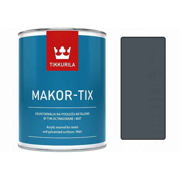 Makortix barva na střechu, pozink 10L Grafit Tikkurila