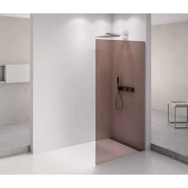 Polysan ARCHITEX CHROM sprchová zástěna 1062mm, sklo Marron