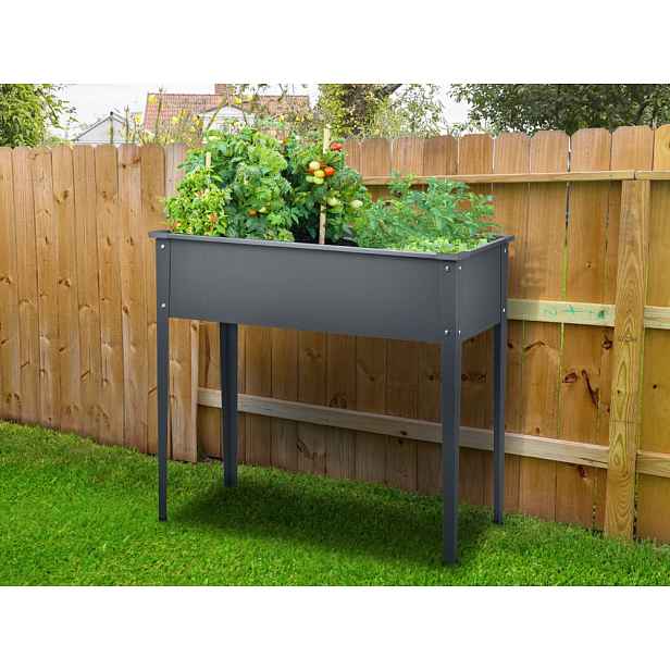 Vyvýšený zahradní záhon BestBerg KT-100 / 100 x 30 x 80 cm / šedá