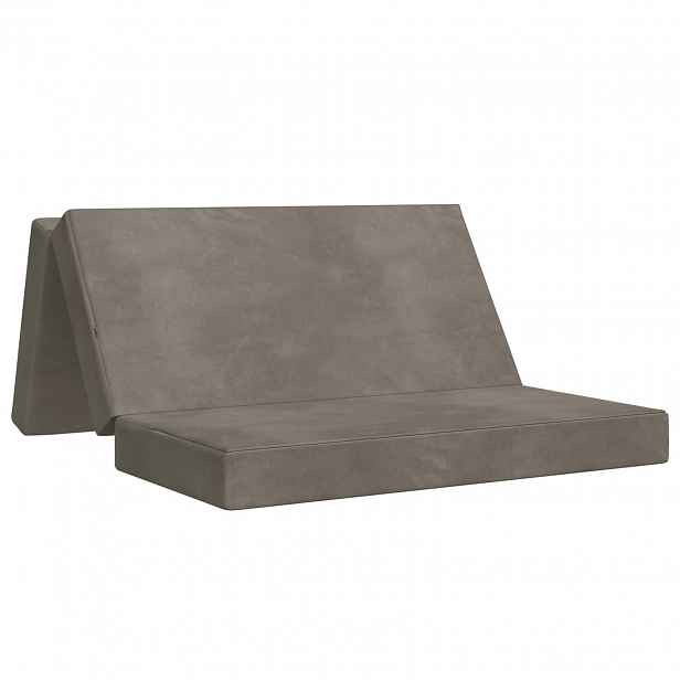 vidaXL Skládací pohovka postel 200 x 200 x 15 cm Světle šedá